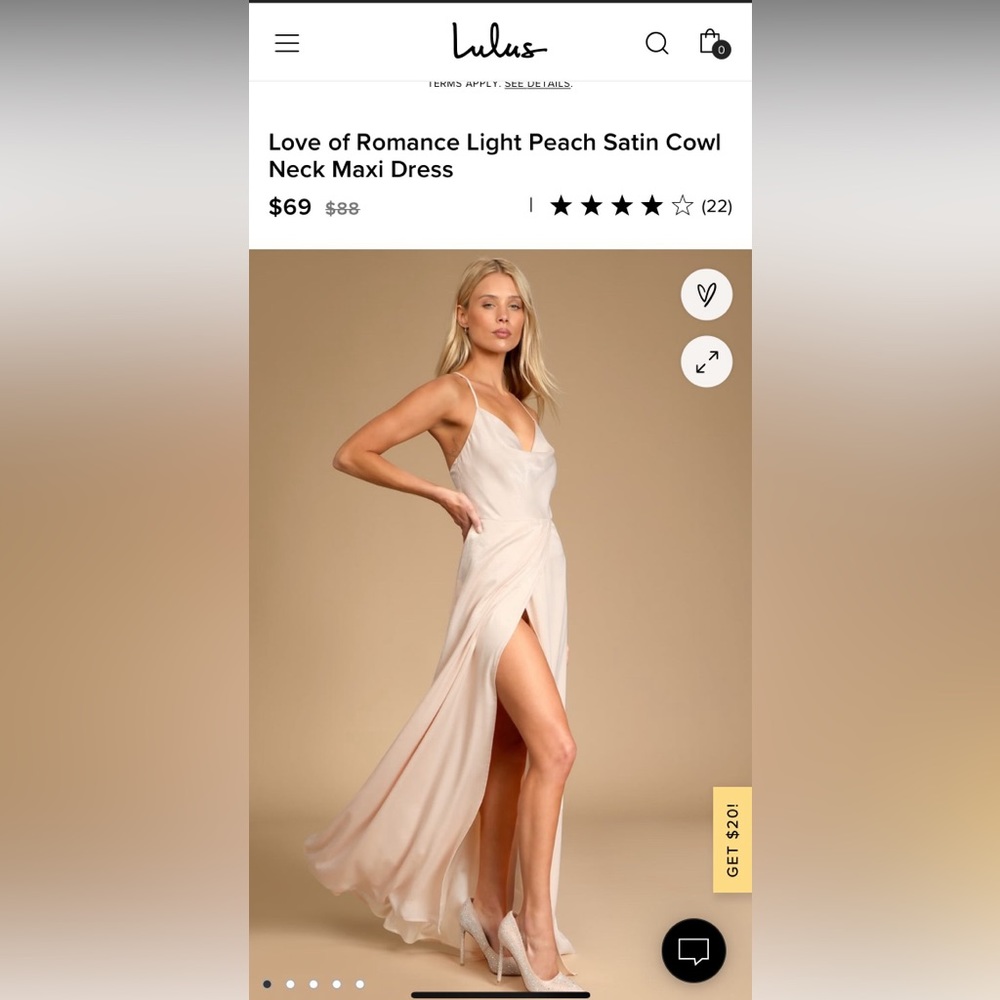 Lulu’s satin maxi dress